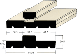 SAUDER A-1 2×4用内部ドア枠 EG175